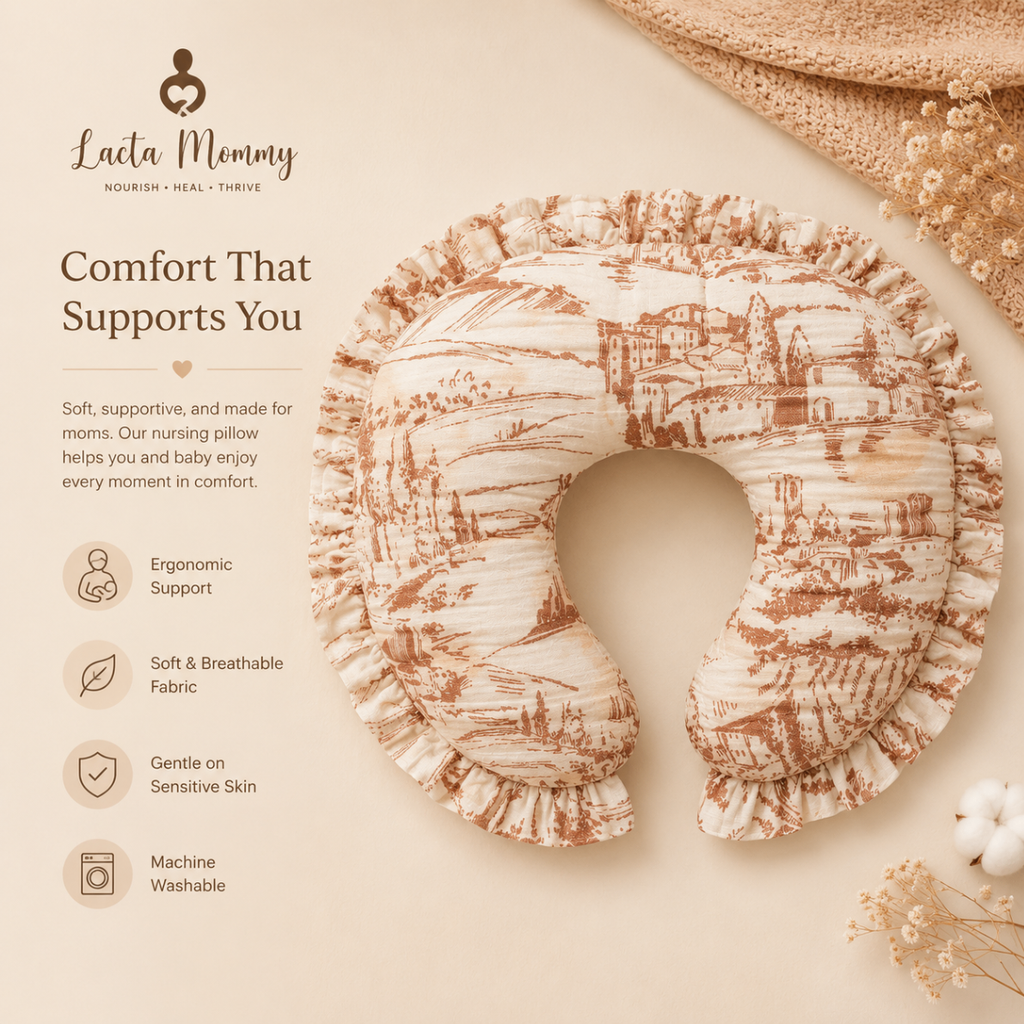 Camel Toile Nursing Pillow Cover